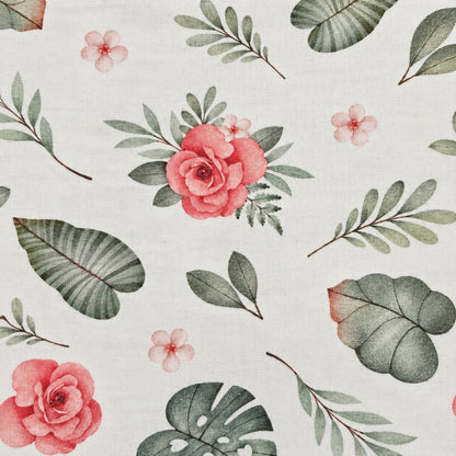Padrão Jardim de Rosas em algodão