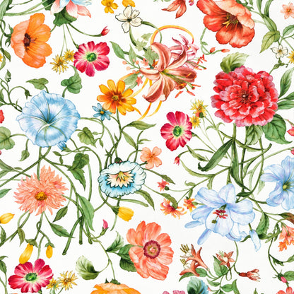 Tecido de algodão Jardim Silvestre com flores multicoloridas